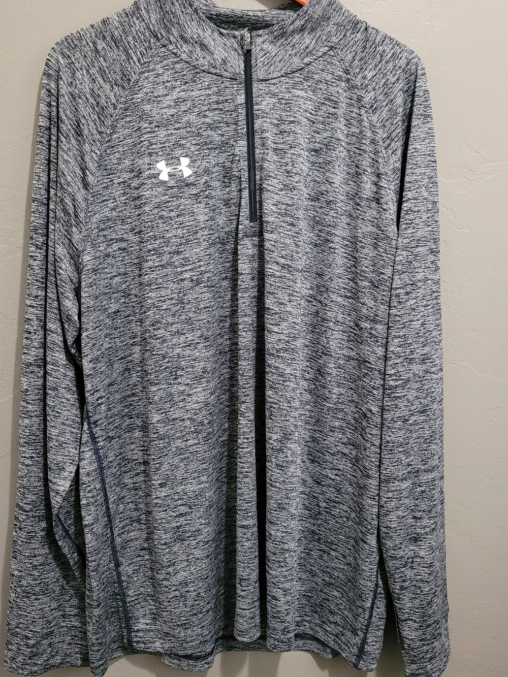 Under Armour Grey Marled Quarter-Zip Pullover